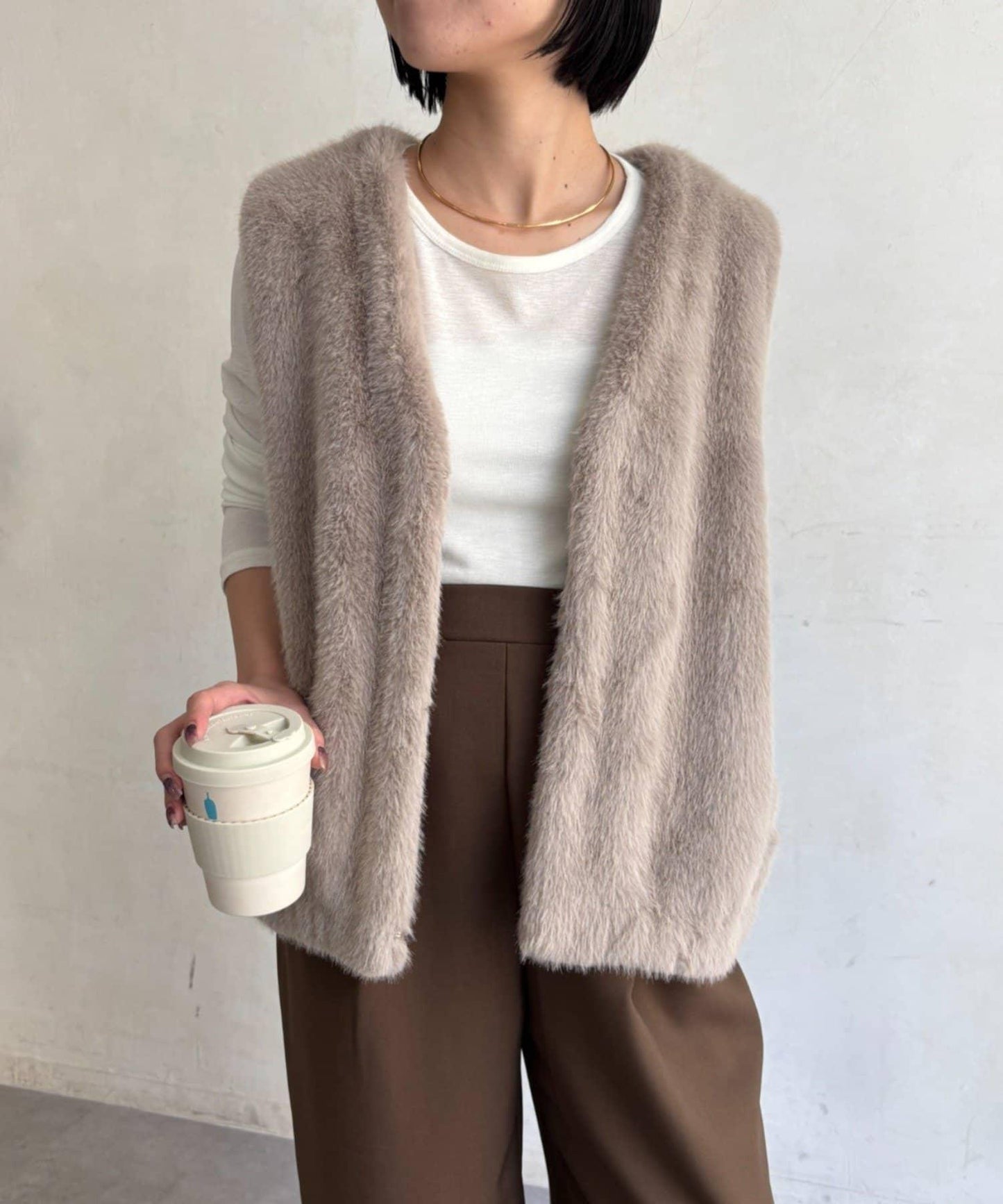 Jena espace merveilleux 仿皮草馬甲