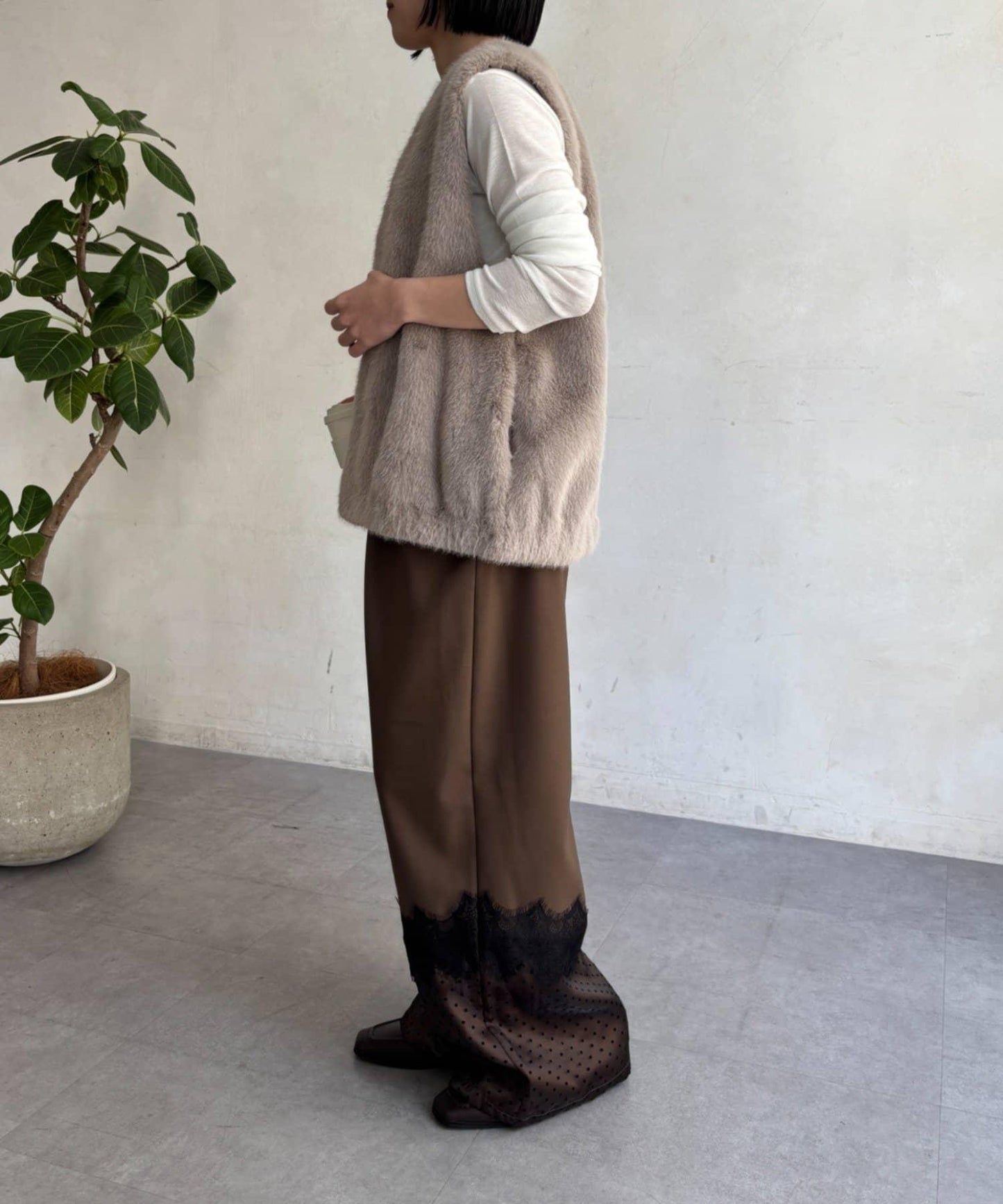 Jena espace merveilleux 仿皮草馬甲