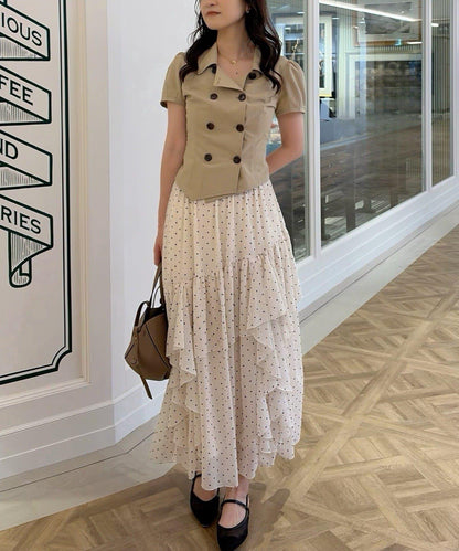 NICE CLAUP 碎花層疊長裙 半裙