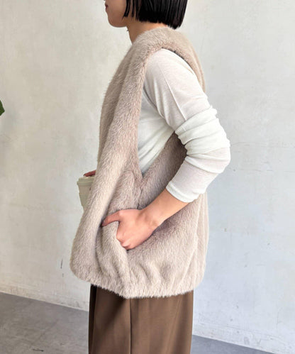 Jena espace merveilleux 仿皮草馬甲