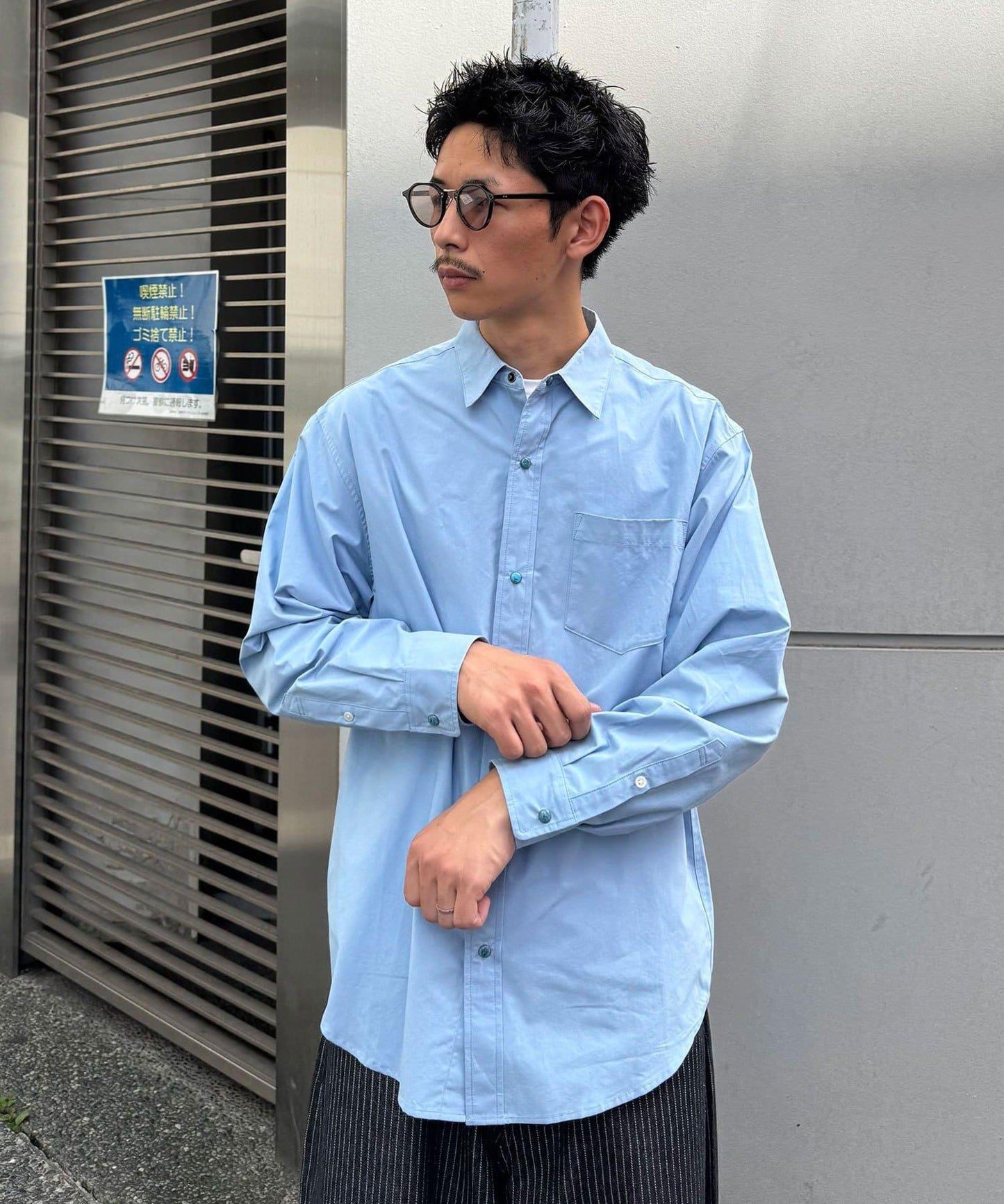 CIAOPANIC 寬鬆襯衫 純棉 ターコイズ 紐扣
