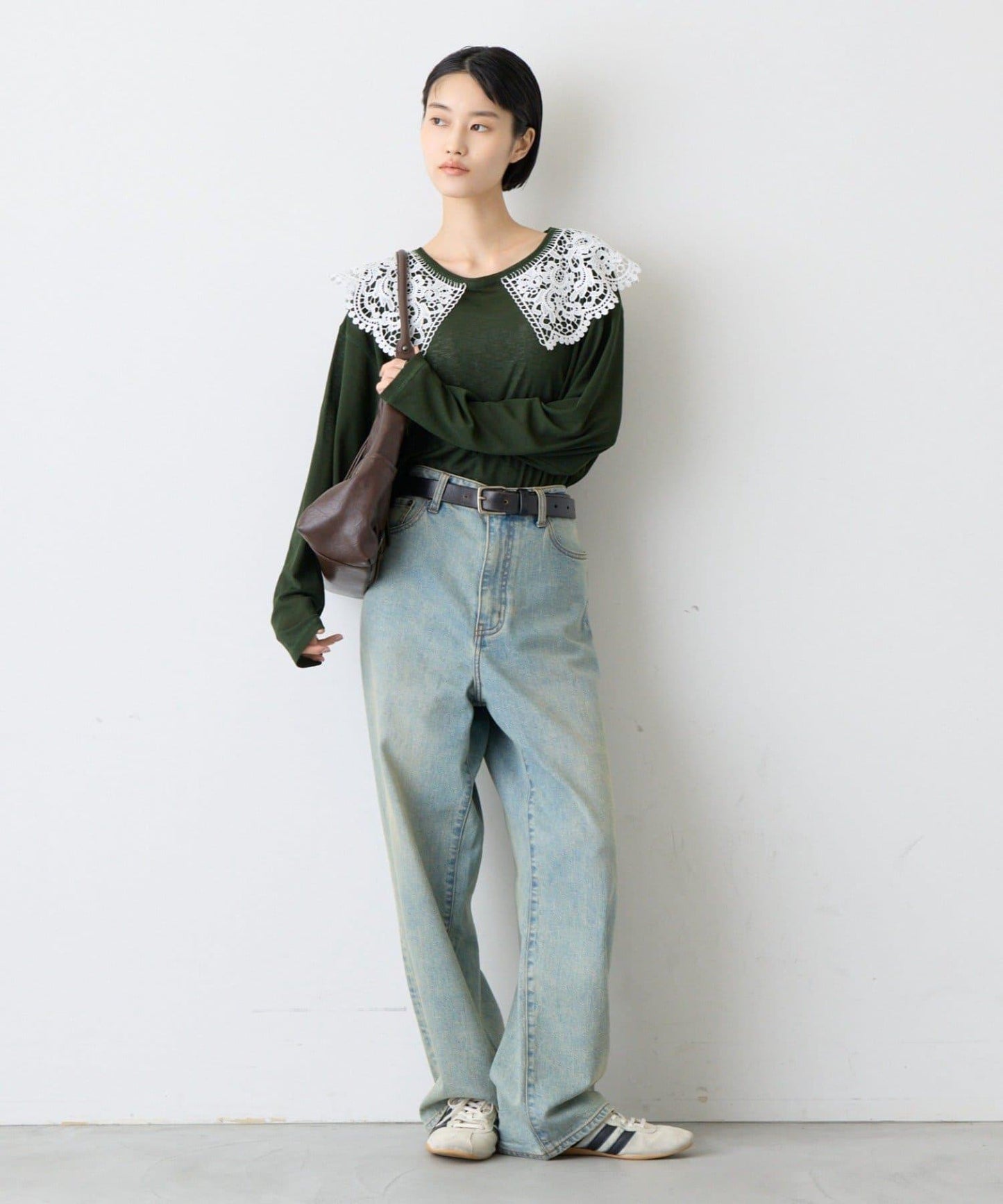 CIAOPANIC TYPY 蕾絲拼接透膚T恤 女 滌綸