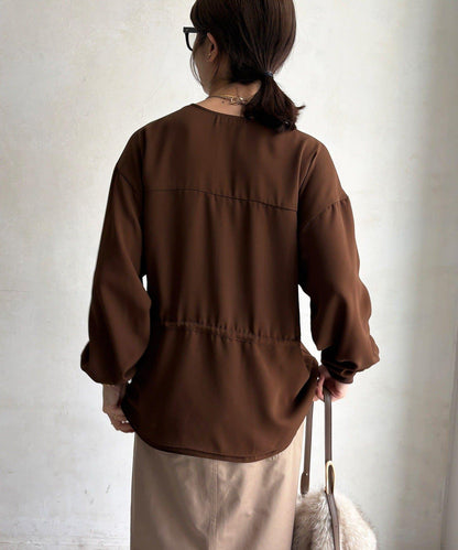 DOUDOU 提花荷葉邊下襬夾克 女 2026秋冬新款