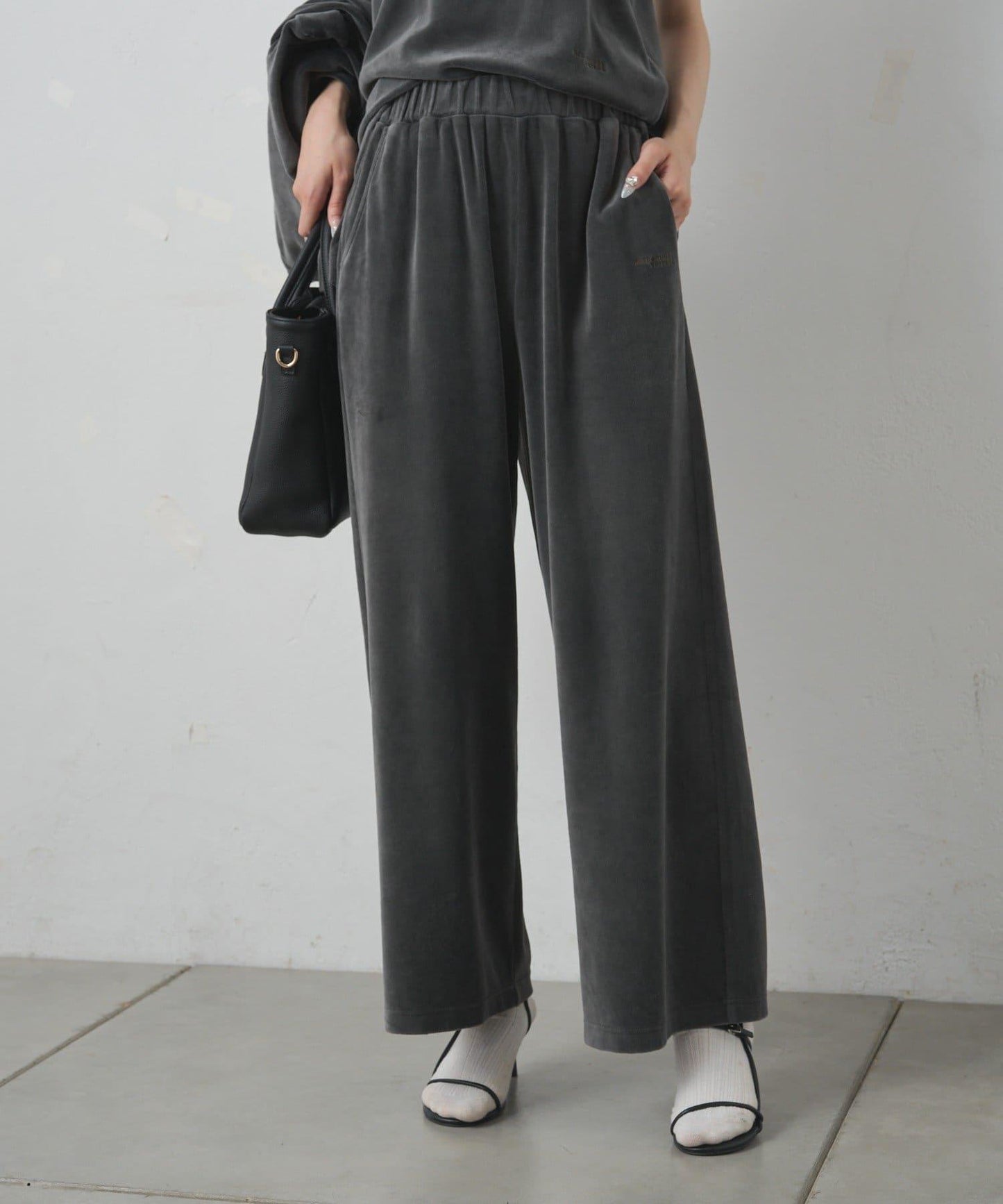 PUAL CE CIN 2026 AW VINTAGE REBELLION系列 棉質混紡羅紋刺繡休閒長褲