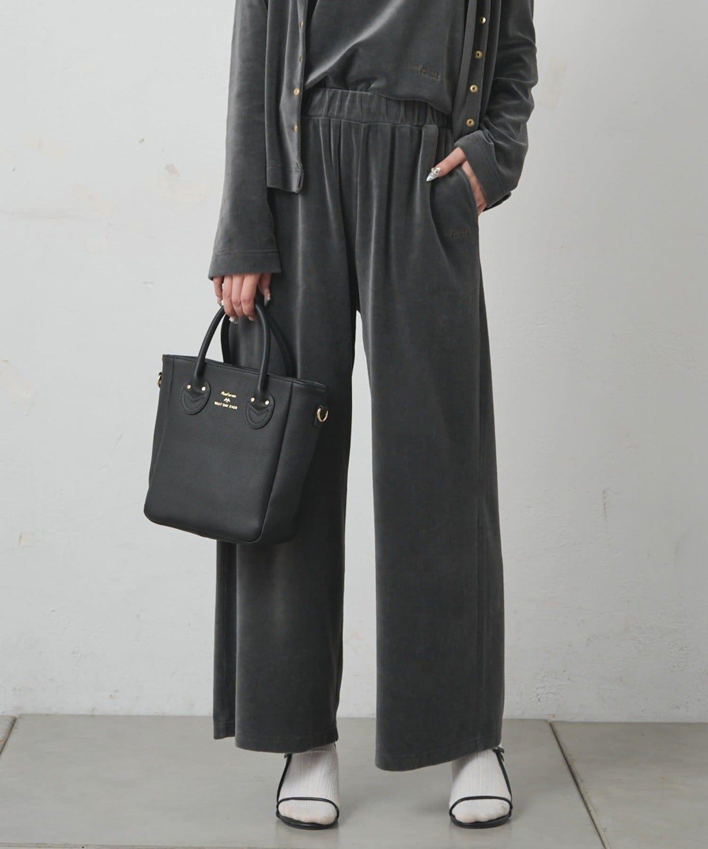 PUAL CE CIN 2026 AW VINTAGE REBELLION系列 棉質混紡羅紋刺繡休閒長褲