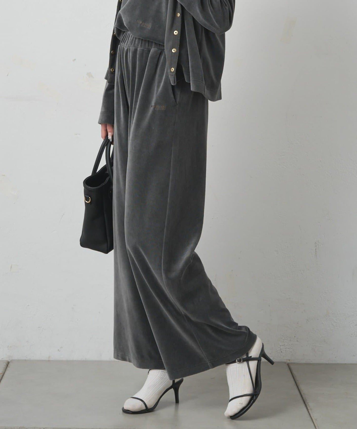 PUAL CE CIN 2026 AW VINTAGE REBELLION系列 棉質混紡羅紋刺繡休閒長褲