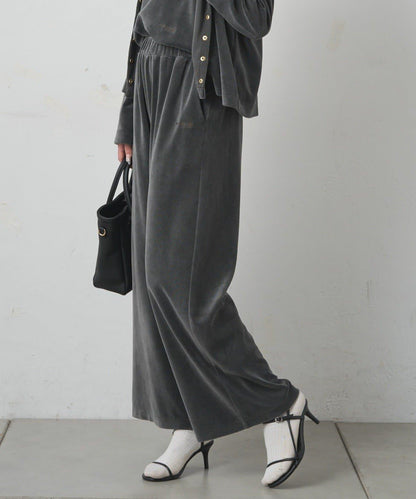 PUAL CE CIN 2026 AW VINTAGE REBELLION系列 棉質混紡羅紋刺繡休閒長褲