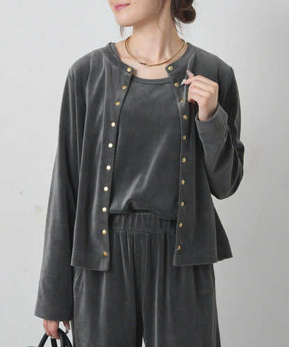 PUAL CE CIN 2026 AW VINTAGE REBELLION 系列 復古燈芯絨圓領短款開衫 純棉混紡