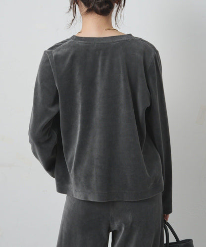 PUAL CE CIN 2026 AW VINTAGE REBELLION 系列 復古燈芯絨圓領短款開衫 純棉混紡