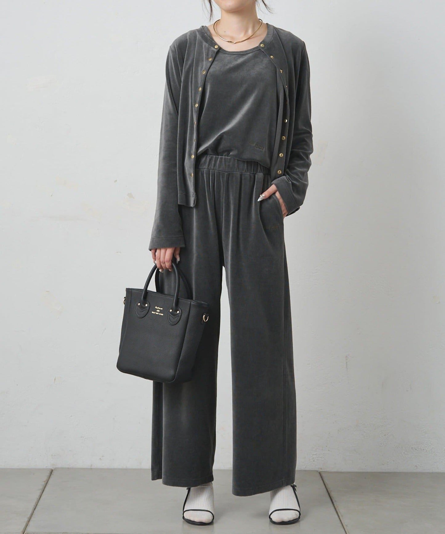 PUAL CE CIN 2026 AW VINTAGE REBELLION系列 棉質混紡羅紋刺繡休閒長褲