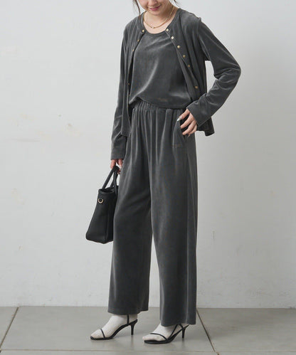 PUAL CE CIN 2026 AW VINTAGE REBELLION 系列 復古燈芯絨圓領短款開衫 純棉混紡