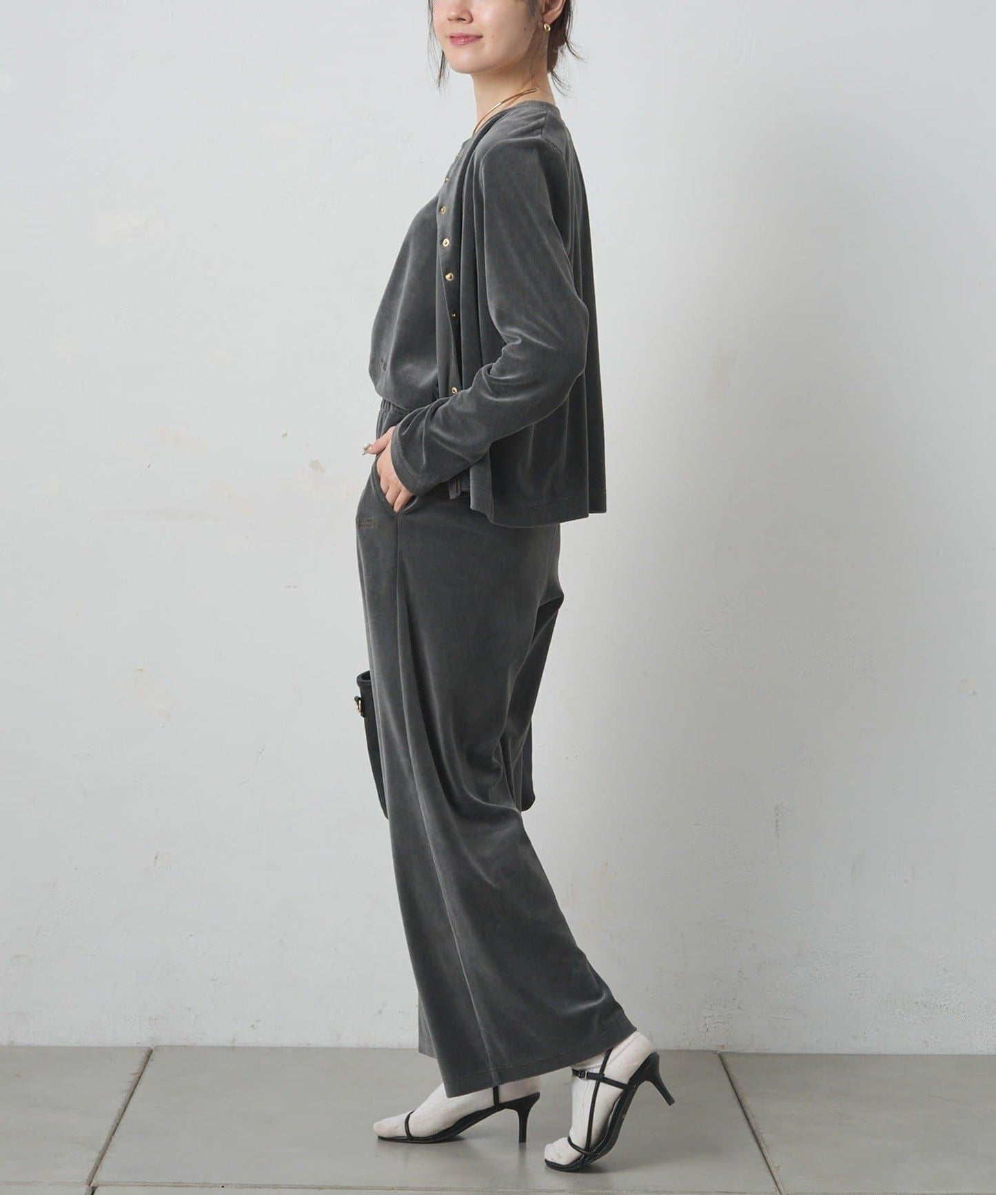PUAL CE CIN 2026 AW VINTAGE REBELLION 系列 復古燈芯絨圓領短款開衫 純棉混紡