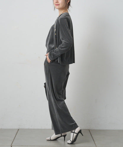 PUAL CE CIN 2026 AW VINTAGE REBELLION 系列 復古燈芯絨圓領短款開衫 純棉混紡