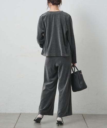 PUAL CE CIN 2026 AW VINTAGE REBELLION系列 棉質混紡羅紋刺繡休閒長褲