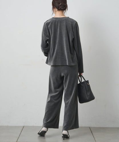 PUAL CE CIN 2026 AW VINTAGE REBELLION 系列 復古燈芯絨圓領短款開衫 純棉混紡