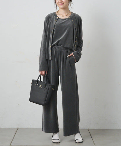 PUAL CE CIN 2026 AW VINTAGE REBELLION 系列 珠光天鵝絨背心