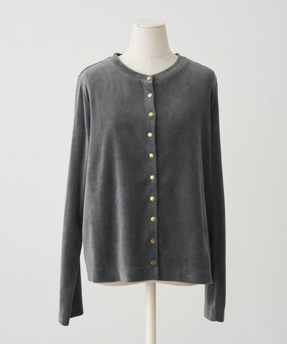 PUAL CE CIN 2026 AW VINTAGE REBELLION 系列 復古燈芯絨圓領短款開衫 純棉混紡
