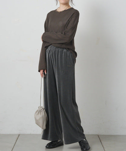PUAL CE CIN 2026 AW VINTAGE REBELLION系列 棉質混紡羅紋刺繡休閒長褲