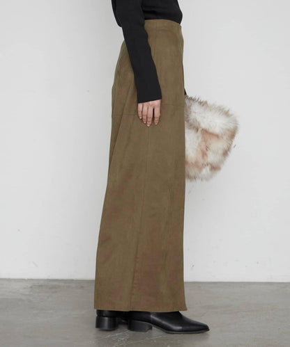 LOUNGEDRESS 仿麂皮 側開叉 窄身半裙