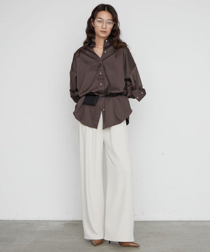 LOUNGEDRESS 4尺寸 羅紋腰頭 闊腿褲 聚酯纖維混紡 褲子