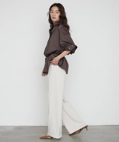 LOUNGEDRESS 4尺寸 羅紋腰頭 闊腿褲 聚酯纖維混紡 褲子