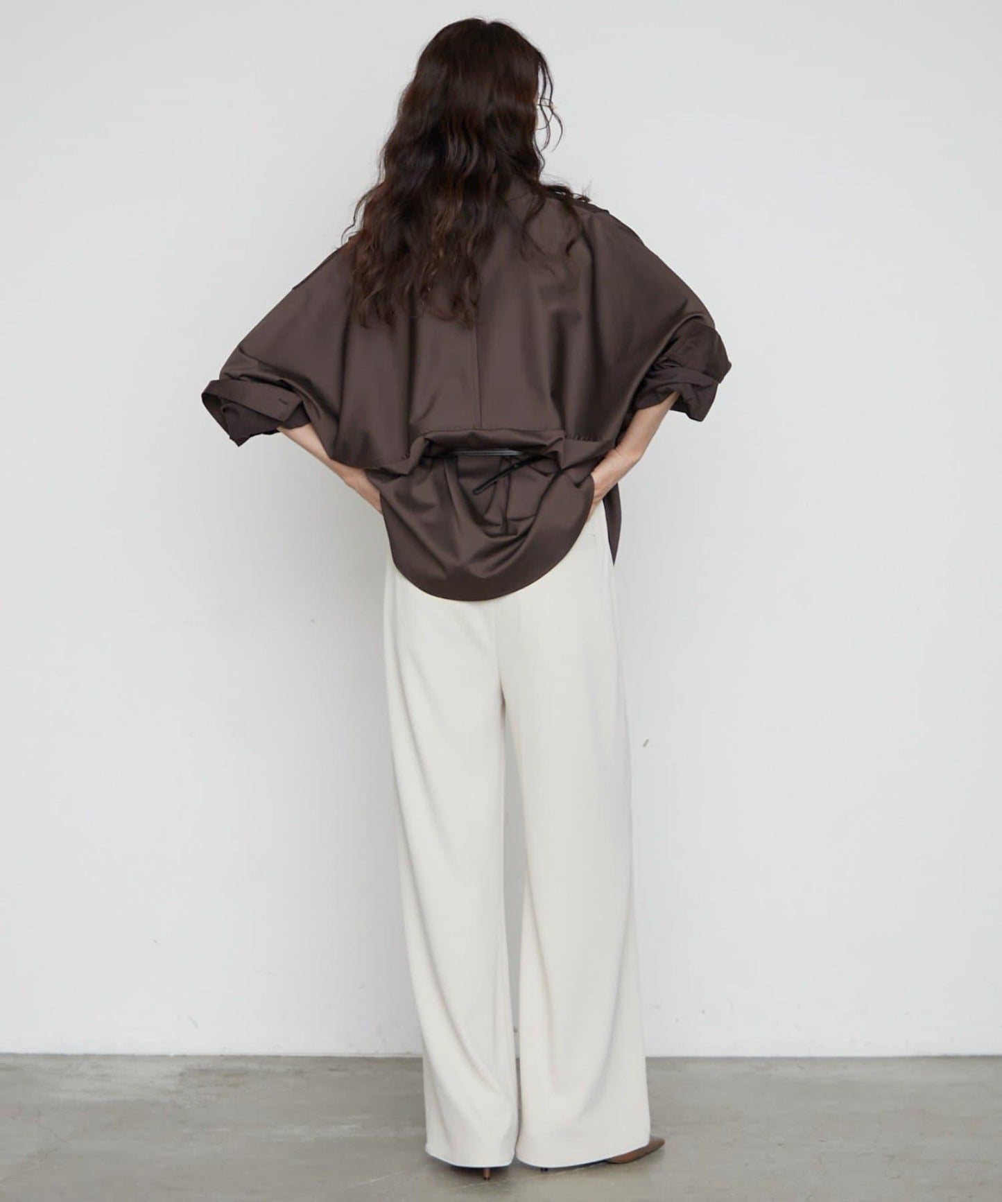 LOUNGEDRESS 4尺寸 羅紋腰頭 闊腿褲 聚酯纖維混紡 褲子