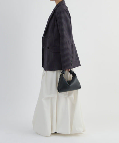 Lui's FEMME 26AW 條紋雙排扣西裝外套 聚酯纖維混紡 寬鬆廓形 テーラードジャケット