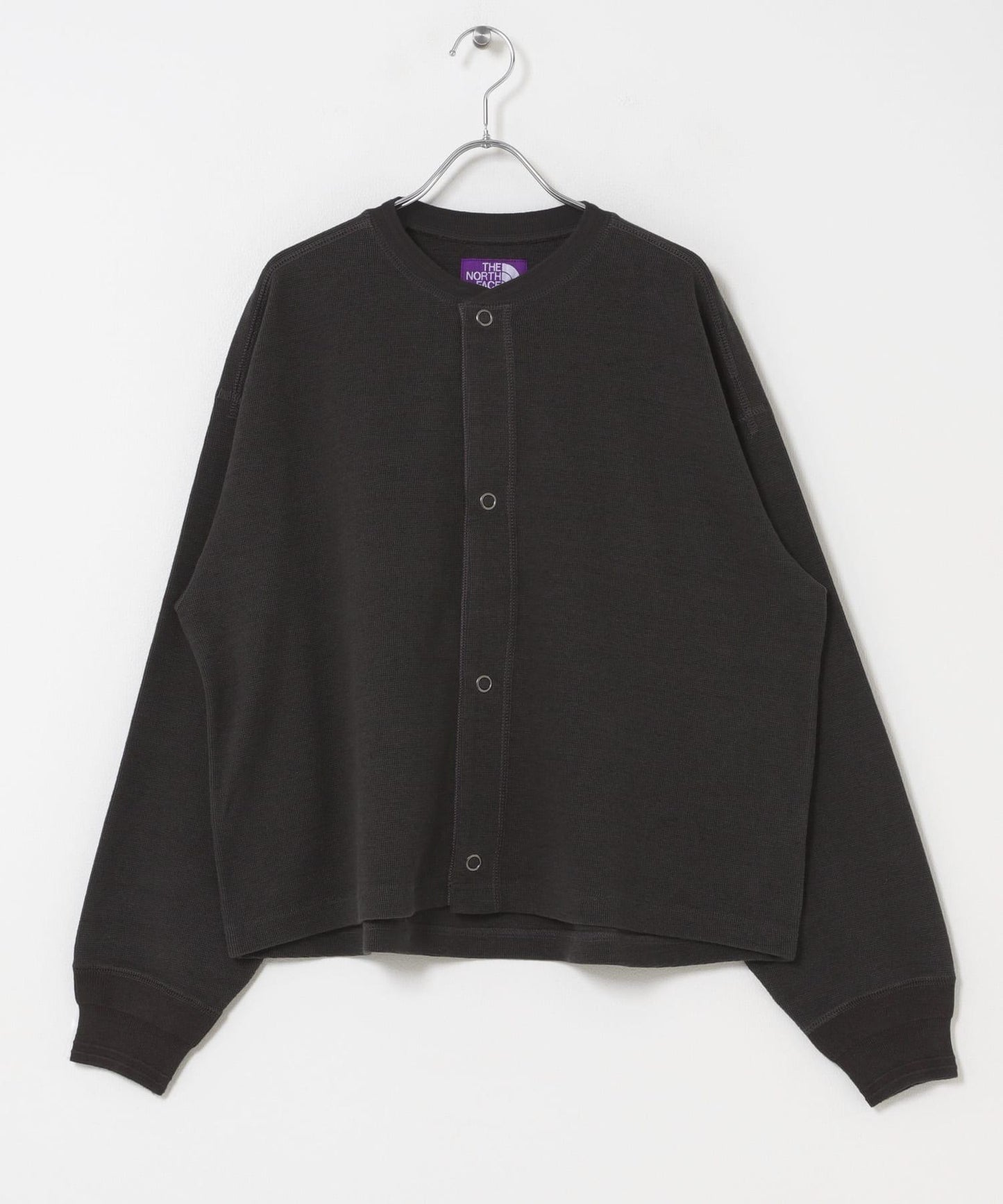THE NORTH FACE PURPLE LABEL 粗挽杢サーフニット 翻領開衫 寬鬆款 100%棉