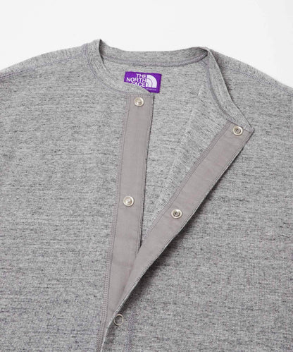 THE NORTH FACE PURPLE LABEL 粗挽杢サーフニット 翻領開衫 寬鬆款 100%棉