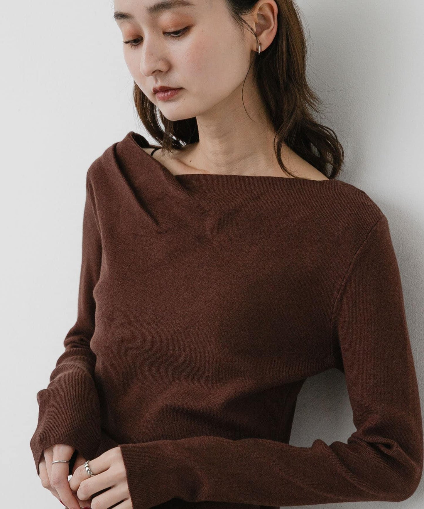SENSE OF PLACE 彈力羅紋垂墜針織衫 女士 羅紋針織衫