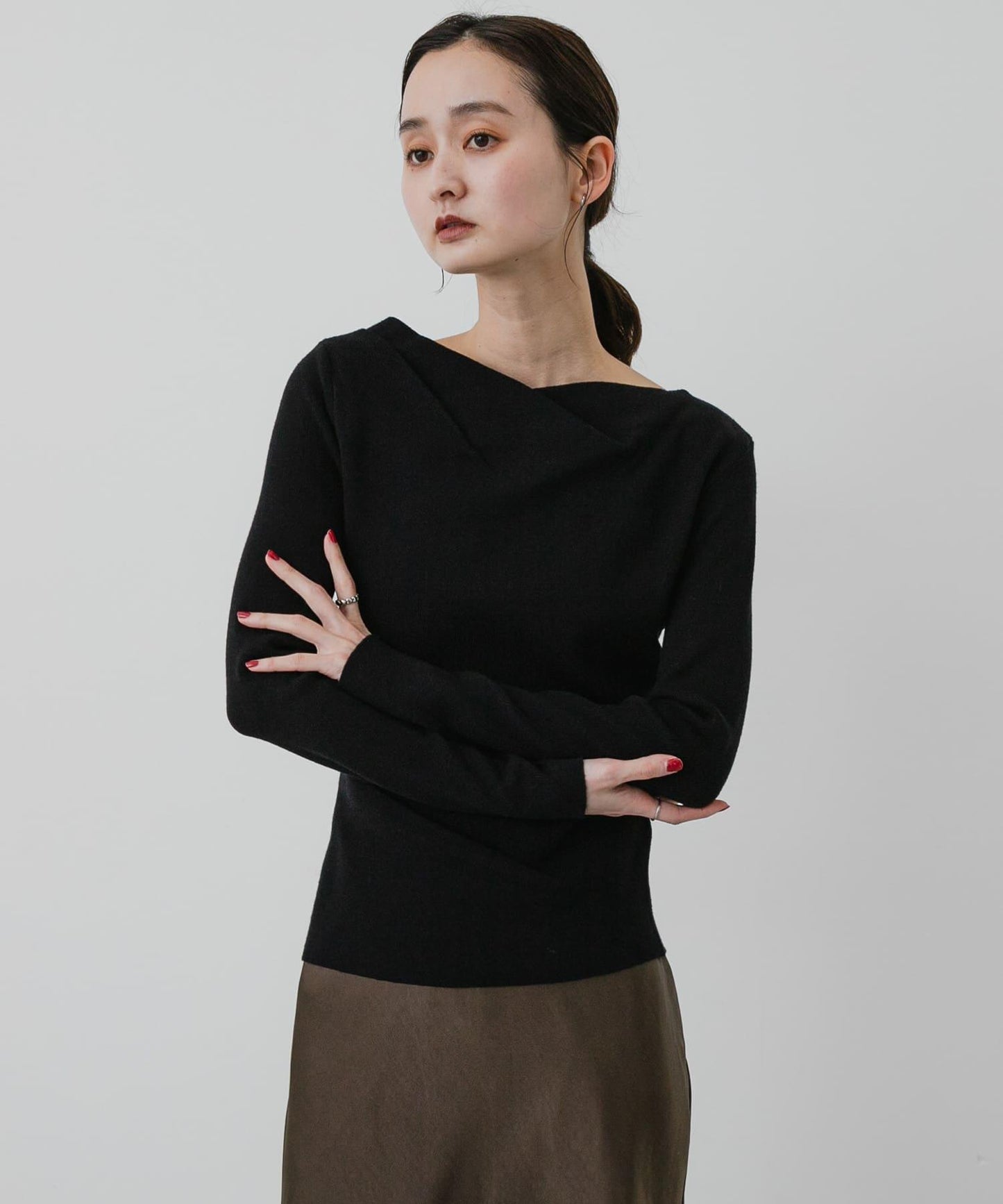 SENSE OF PLACE 彈力羅紋垂墜針織衫 女士 羅紋針織衫