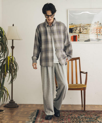 SENSE OF PLACE 經典格紋襯衫 滌棉混紡 男士襯衫