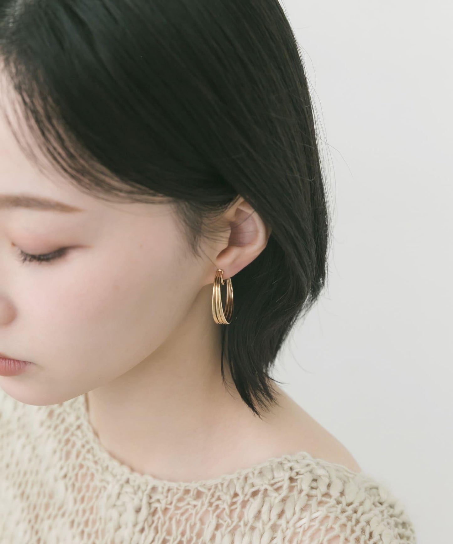 SMELLY 疊層線條耳環