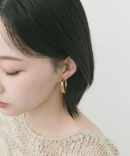 SMELLY 疊層線條耳環