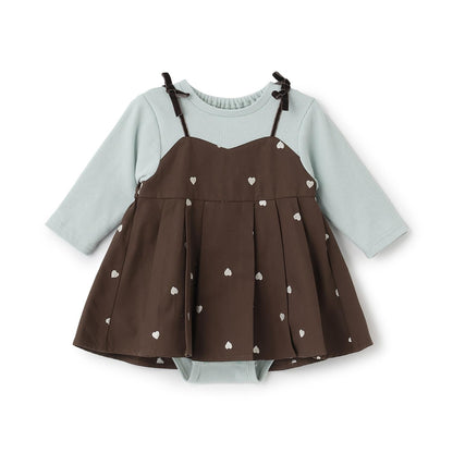 petit main 嬰兒 刺繡連衣裙式連體衣 嬰兒服