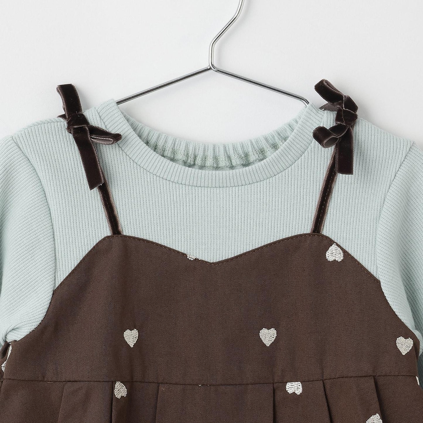 petit main 嬰兒 刺繡連衣裙式連體衣 嬰兒服