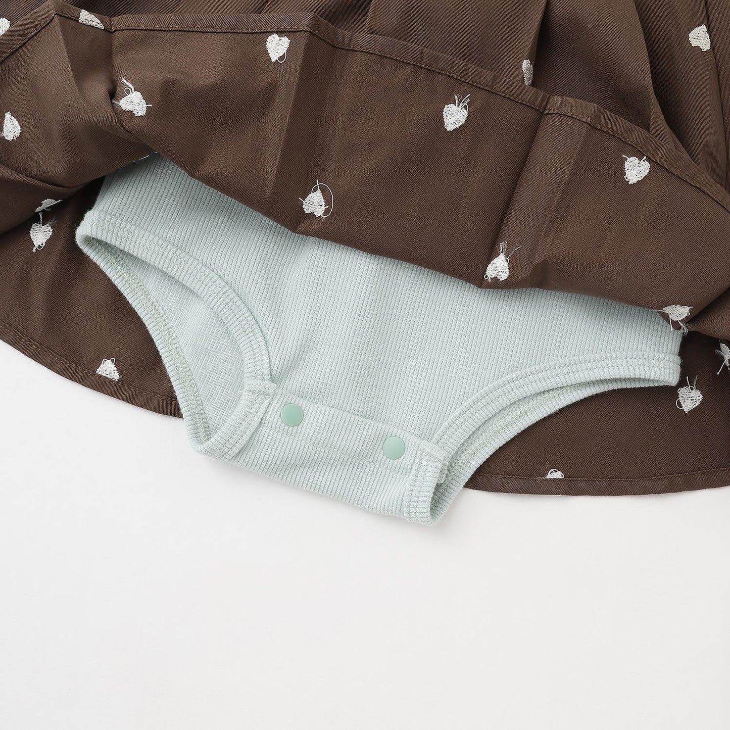 petit main 嬰兒 刺繡連衣裙式連體衣 嬰兒服