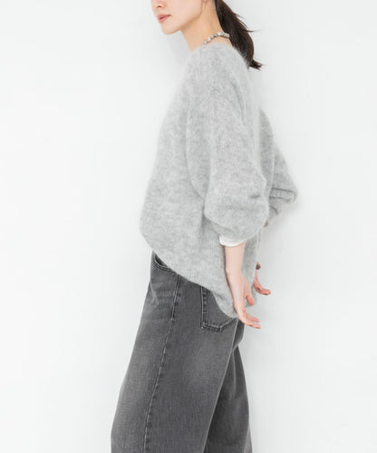 URBAN RESEARCH 羊毛混莫代爾寬鬆針織衫