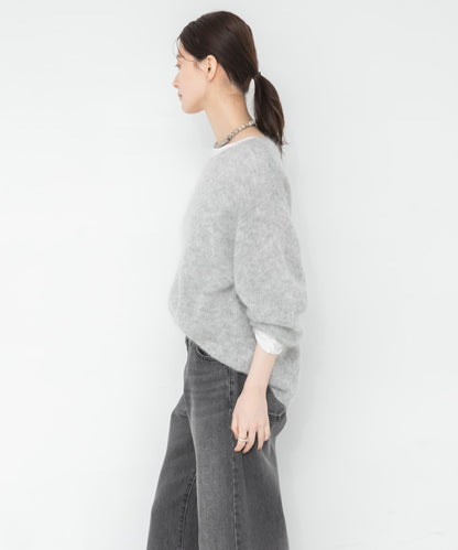 URBAN RESEARCH 羊毛混莫代爾寬鬆針織衫