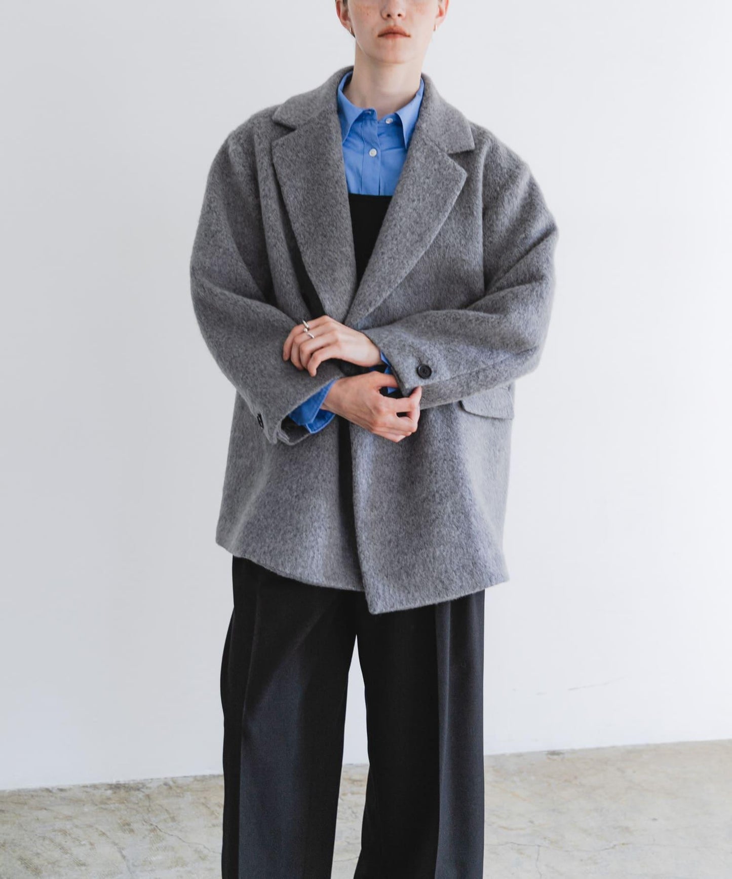 URBAN RESEARCH 羊毛混長絨毛呢外套
