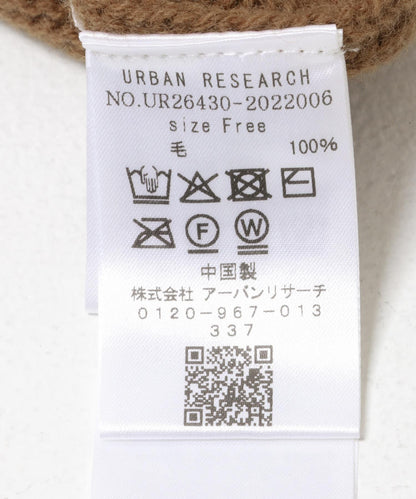 URBAN RESEARCH 羊毛100% V領針織衫 寬鬆短款 絞花針織