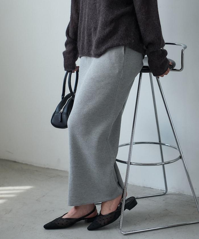ワッフルロングスカート