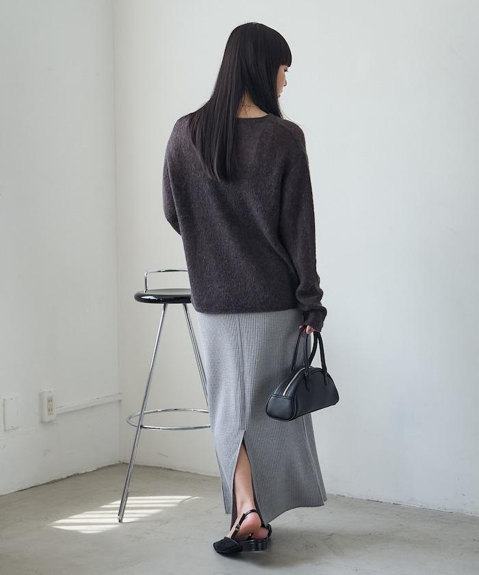 ワッフルロングスカート