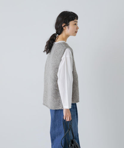 かぐれ 羊毛100% 佩魯手工編織馬甲