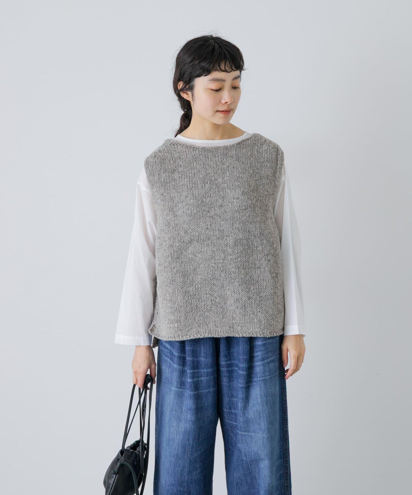 かぐれ 羊毛100% 佩魯手工編織馬甲