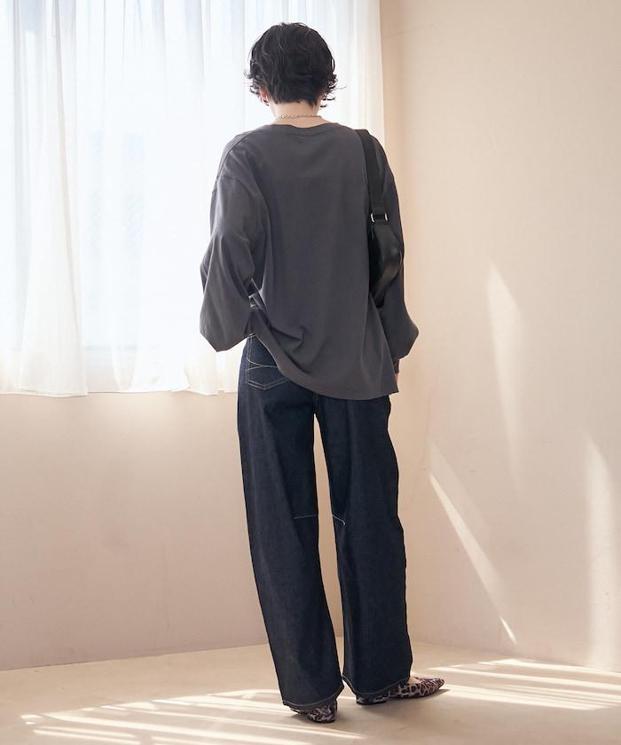 FREAK'S STORE 2026秋冬款 棉質印花長袖T恤 男士寬鬆圓領上衣
