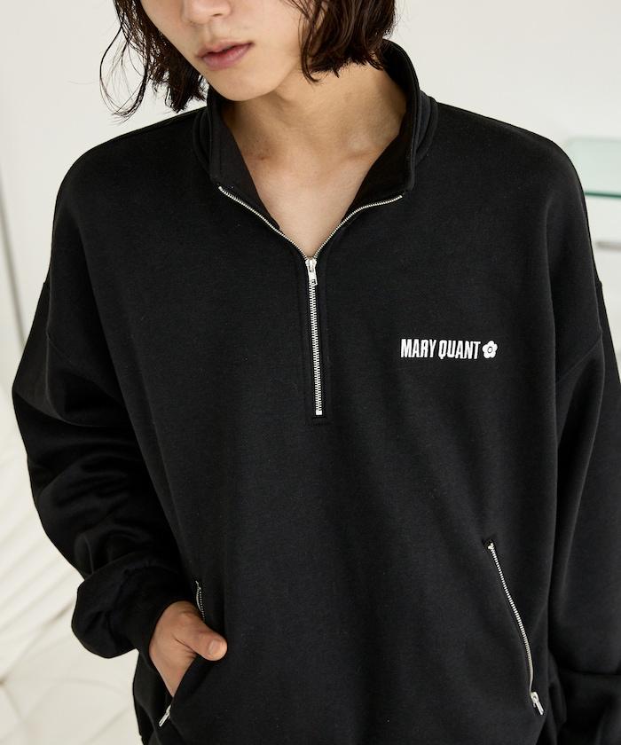 MARY QUANT × PUBLUX 聯名 拼色 刺繡Logo 加絨 衛衣