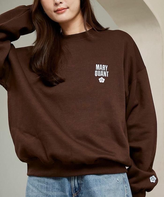 MARY QUANT × PUBLUX 聯名 刺繡Logo 圓領衛衣 寬鬆款 男女同款