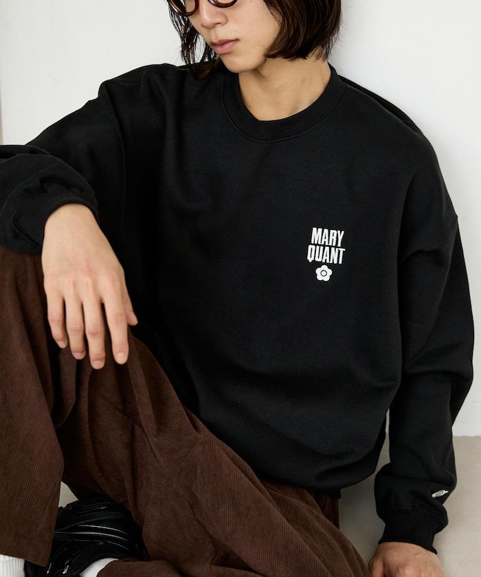 MARY QUANT × PUBLUX 聯名 刺繡Logo 圓領衛衣 寬鬆款 男女同款