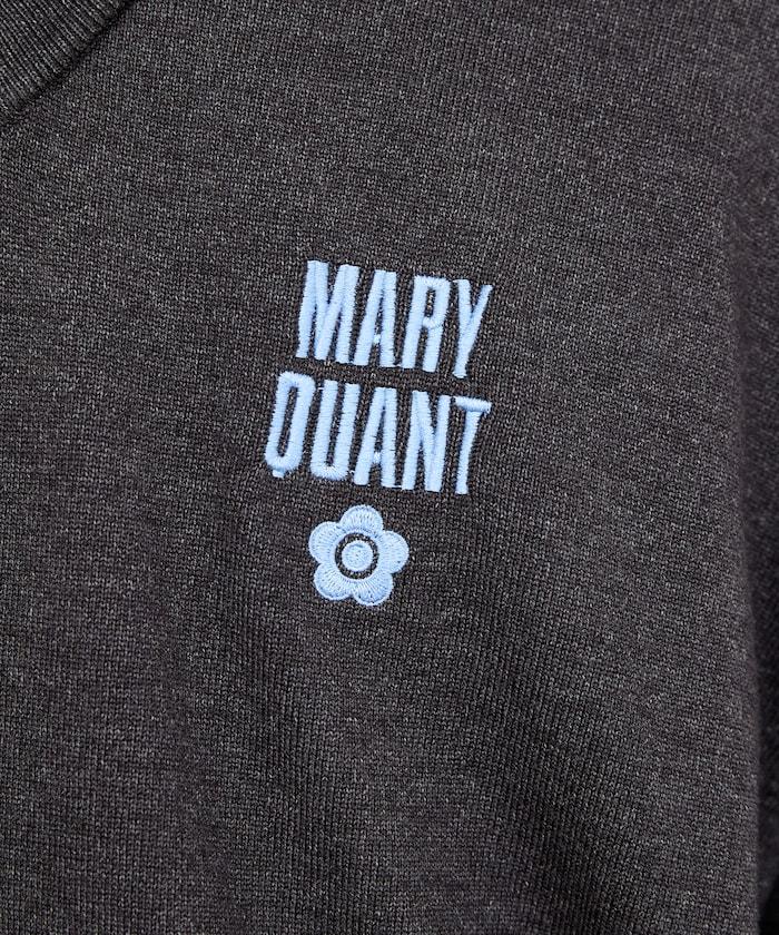 MARY QUANT × PUBLUX 聯名 拼色 V領 刺繡 針織衫 女